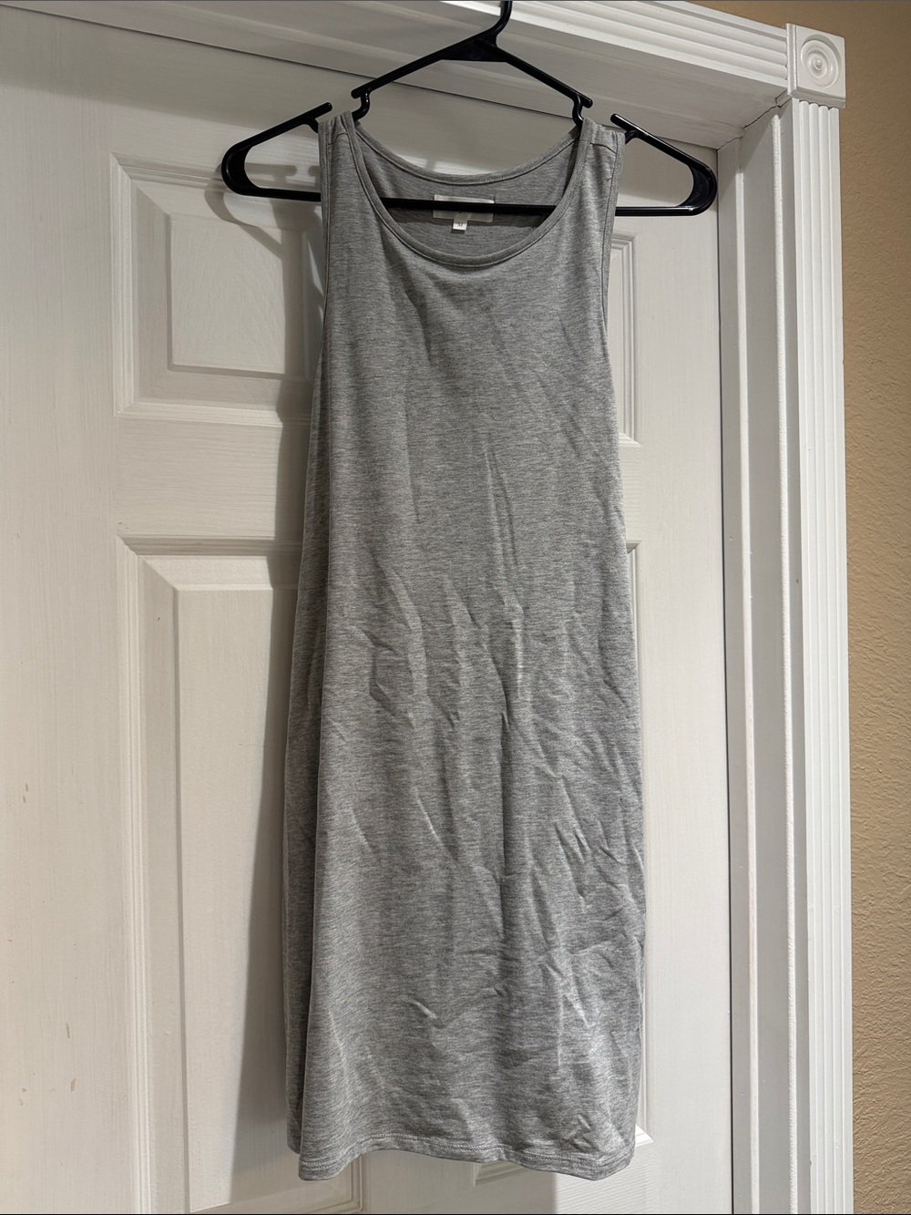Privacy Please Sleeveless Midi Tank Dress in Heather Gray